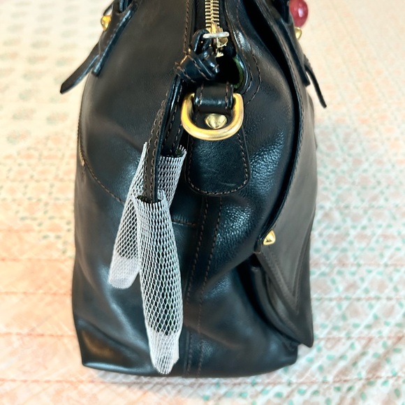 Dooney & Bourke Florentine Leather Clayton Satchel in Black, Excellent Used Cond - Picture 14 of 16